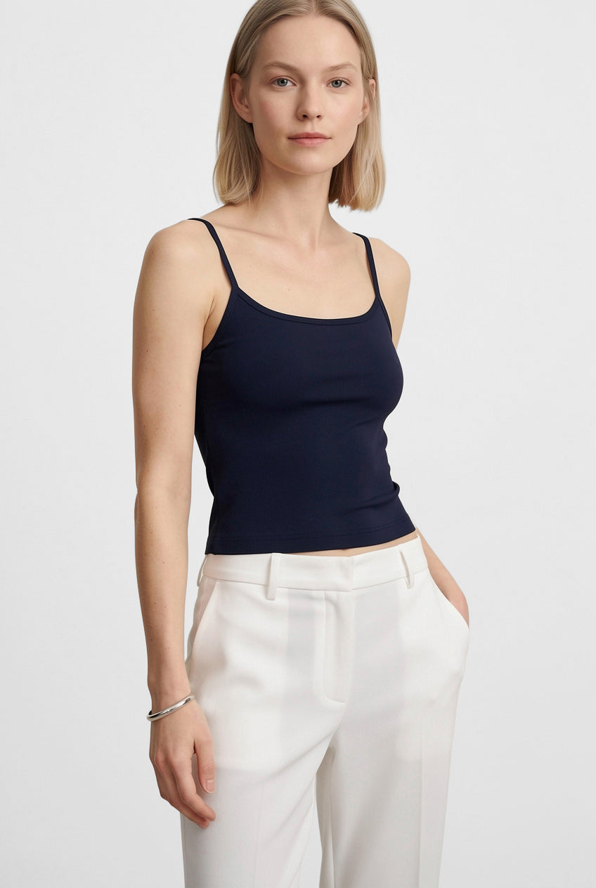 Lacivert Ultra Premium Soft Askılı Bluz