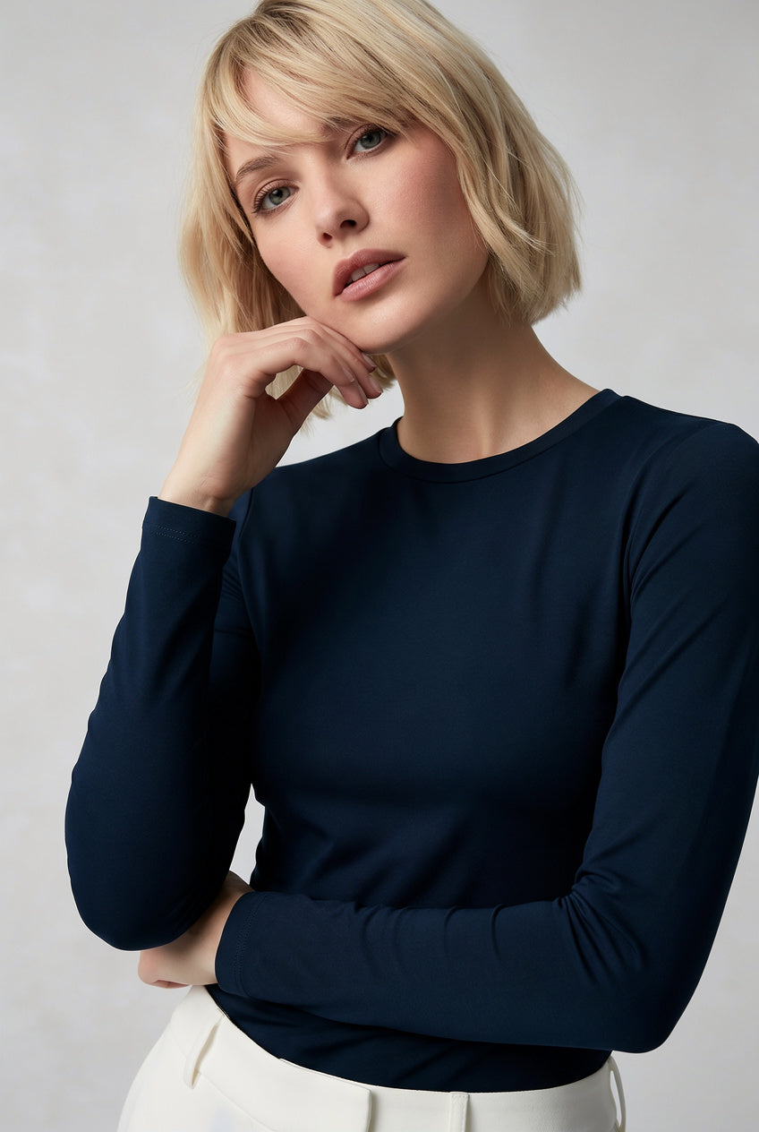 Ultra Premium Soft Uzun kol | Lacivert