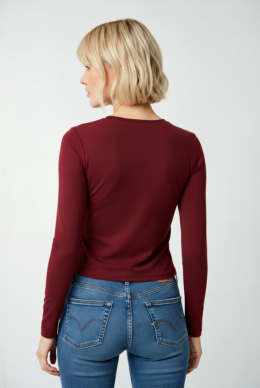 Ultra Premium Soft Uzun kol | Bordo