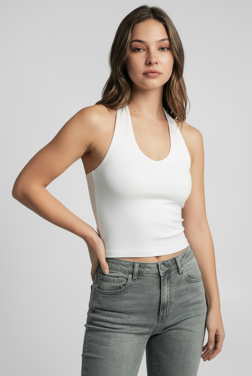 Ultra Premium Soft Halter Yaka | Beyaz