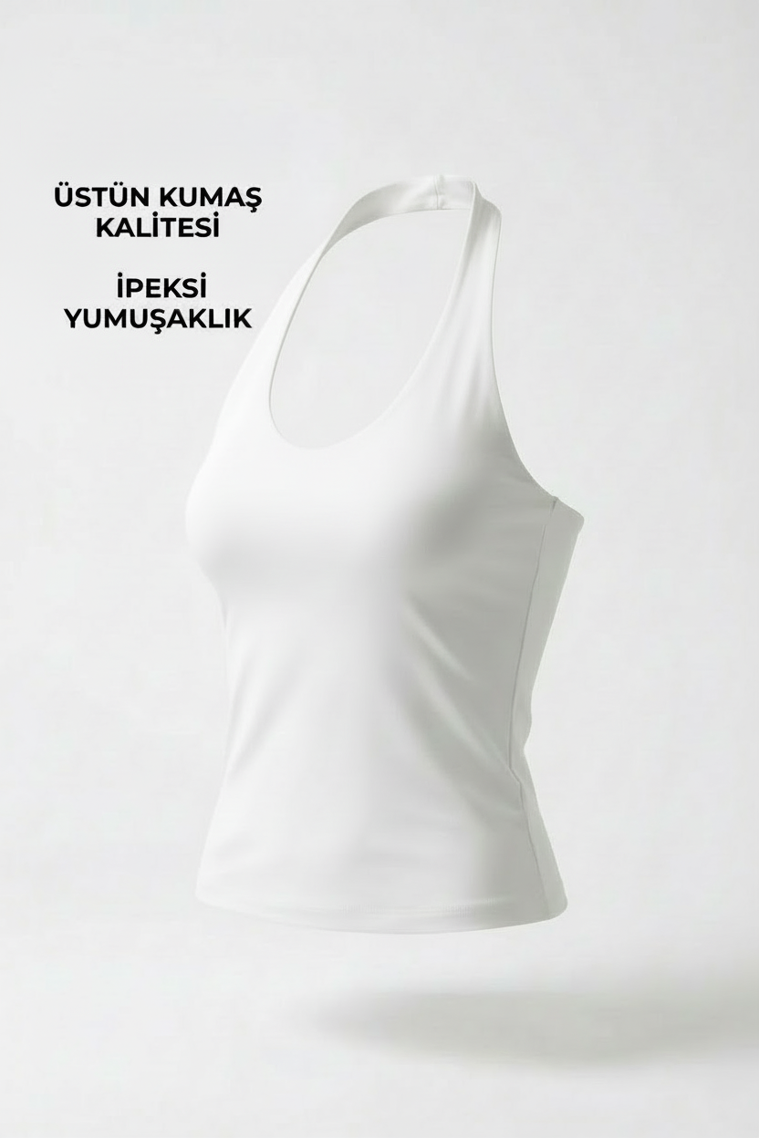 Ultra Premium Soft Halter Yaka | Beyaz
