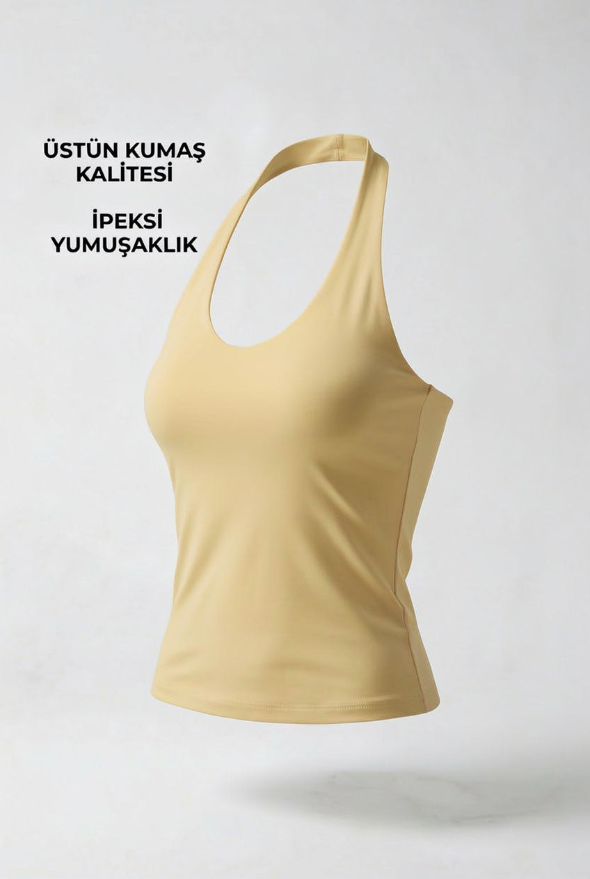 Ultra Premium Soft Halter Yaka | Tereyağ Sarı