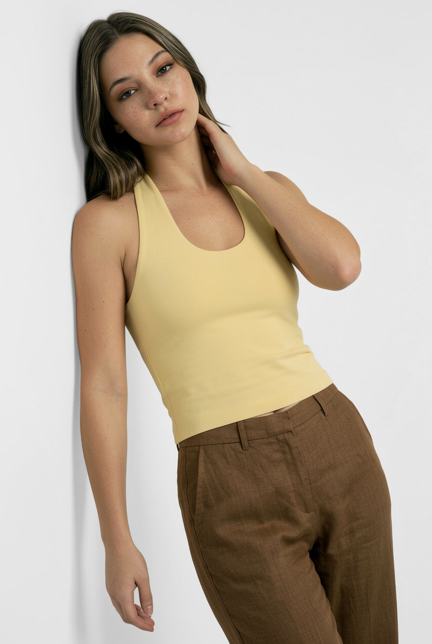 Ultra Premium Soft Halter Yaka | Tereyağ Sarı
