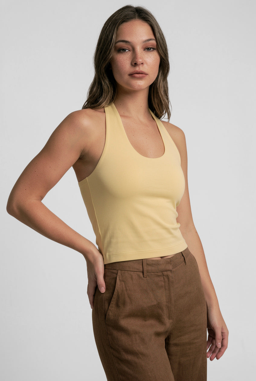 Ultra Premium Soft Halter Yaka | Tereyağ Sarı